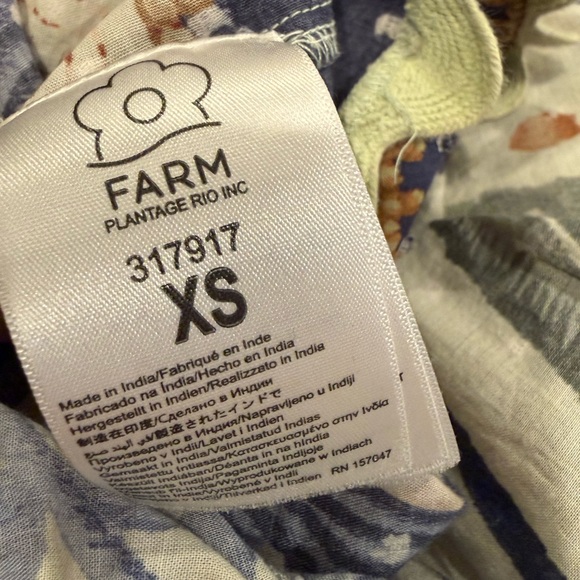 FARM RIO Ocean Tapestry Maxi Dress size XS Flutter Sleeve Floral - Picture 8 of 12